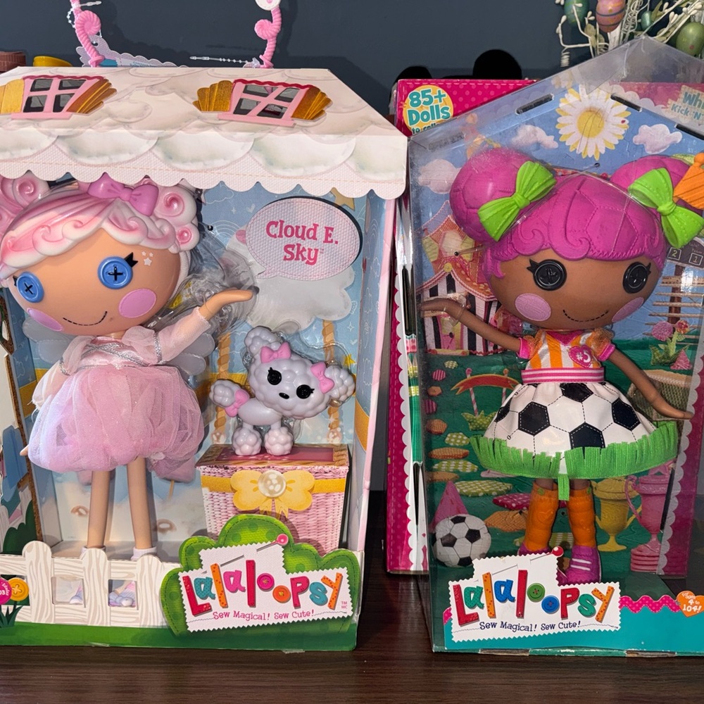 Lalaloopsy Cloud E. Sky Doll with Pink Dress and whistle kick n score new in box